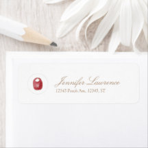 Red Baby Shooter-Rücksendeadresse-Etikett