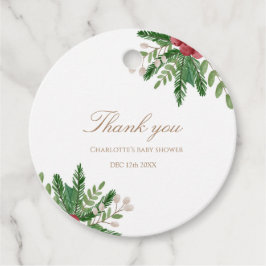 Red Baby Showrunde Tag Geschenkanhänger