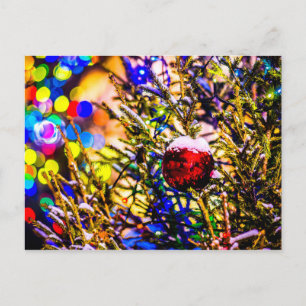 Red Ball, Weihnachtslicht Postkarte