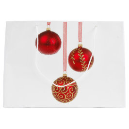Red Ball Weihnachtsschmuck Große Geschenktasche Geschenktüte
