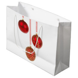 Red Ball Weihnachtsschmuck Große Geschenktasche Geschenktüte