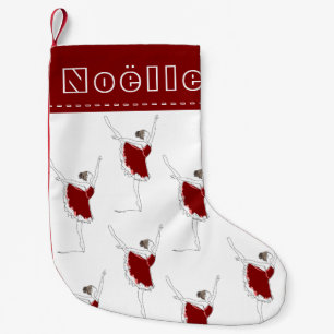 Red Ballerina Personalisiert Girl Weihnachten Stru Kleiner Weihnachtsstrumpf
