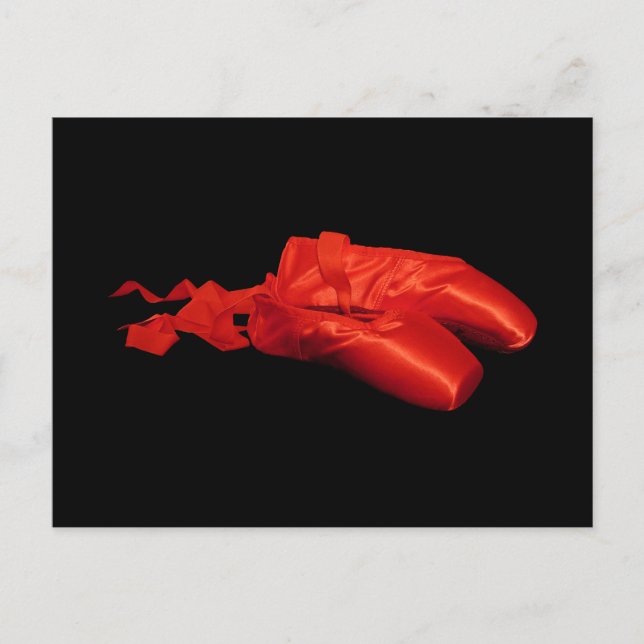 Red Ballet Shoes Postkarte (Vorderseite)