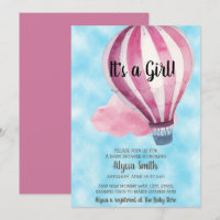 Red Balloon Blue Sky Baby Girl Baby Dusche