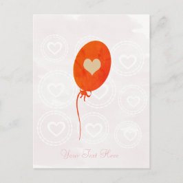 Red Balloon Card Baby Dusche Einladungspostkarte