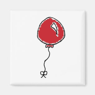 Red Balloon Party Decoration Cartoon Magnet