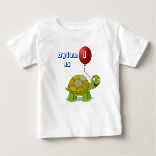Red Balloon und Turtle Baby Birthday T - Shirt