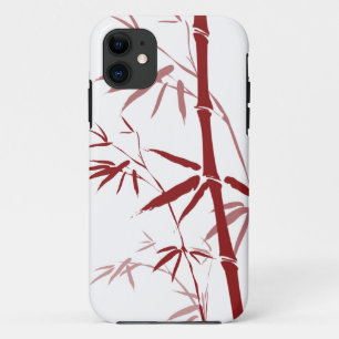 Red Bamboo iPhone 5 Fall iPhone 11 Hülle