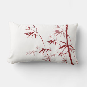 Red Bamboo Pillow Lendenkissen