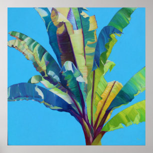 Red Banana Tree, from original oil painting Poster