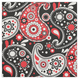 Red Bandana Country Western Farm Paisley Stoff