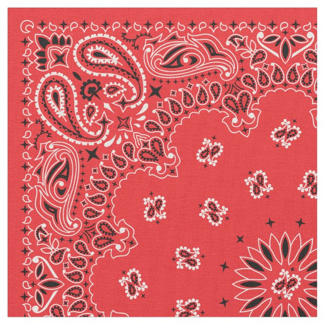 Red Bandana Fabric Stoff (Nahaufnahme)