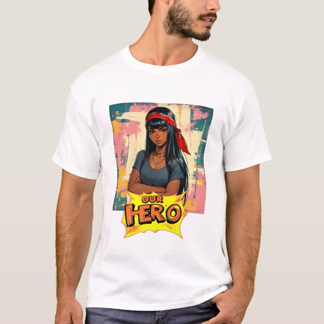 Red Bandana Girl Music Concert Our Hero T-Shirt (Vorderseite)