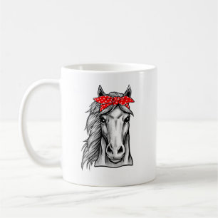 Red Bandana Polka Dot Horse - Lass ihnen Know You  Kaffeetasse