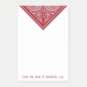 Red Bandana Post-it Notes Klebezettel