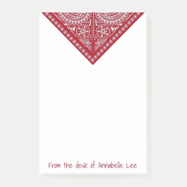 Red Bandana Post-it Notes Klebezettel (Vorderseite)