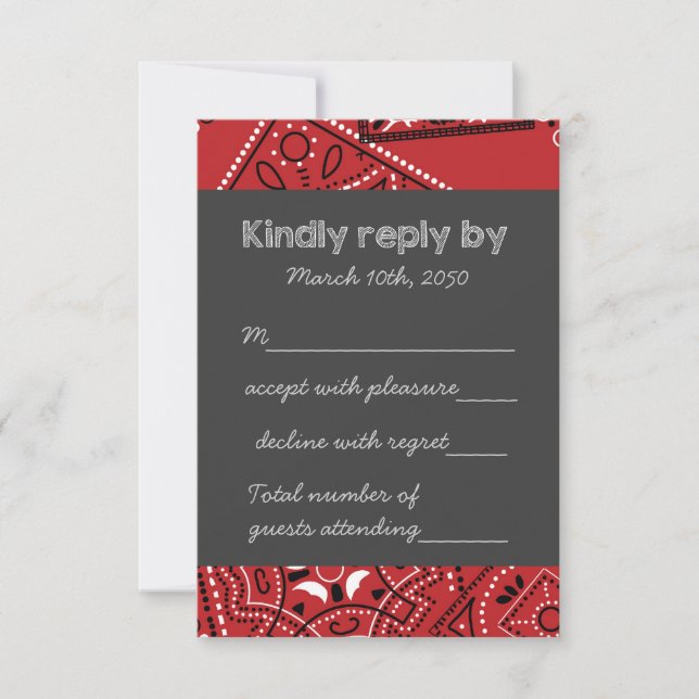 Red Bandana UAWG RSVP Karte (Vorderseite)