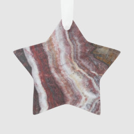 Red Banded Agate Pattern Ornament