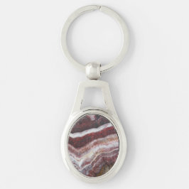 Red Banded Agate Pattern Schlüsselanhänger