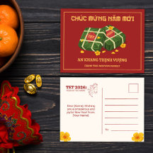 Red Banh Chung Tet 2026 Year of the Horse Vietnam