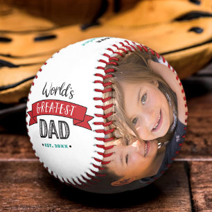Red Banner World Bester Vater Typografie Moderne Baseball