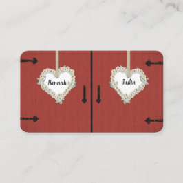 Red Barn and Daisies Country Wedding Empfang Platzkarte