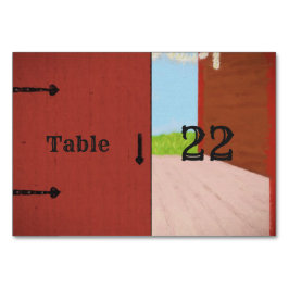 Red Barn and Daisies Country Wedding Empfang Tischnummer