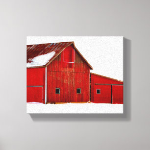 Red Barn Bauernhaus Dekoration Canvas Wand an Wand Leinwanddruck