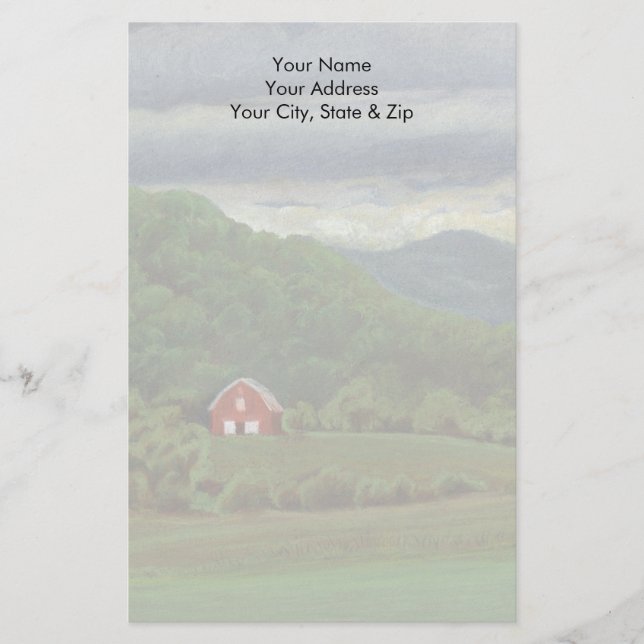 Red Barn Briefpapier (Vorderseite)
