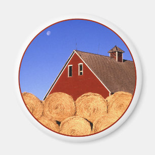 Red Barn Moon Magnet
