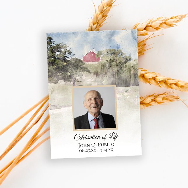 Red Barn on Hill Country Farm Feier des Lebens Einladung (Von Creator hochgeladen)