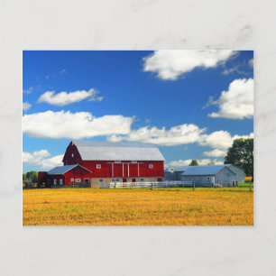 Red Barn Postkarte