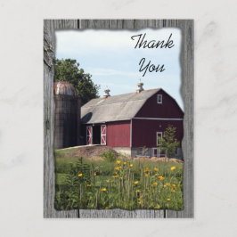 Red Barn und Silo Country Vielen Dank Postkarte