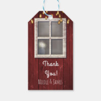 Red Barn Window & Lights Rustic Country Gefallen