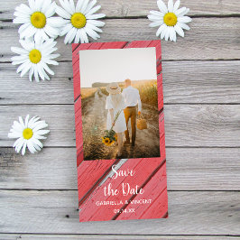 Red Barn Wood Country Hochzeit Save the Date