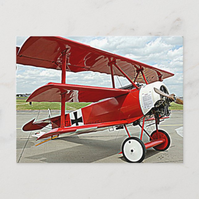 Red Barons Triplane Postkarte (Vorderseite)