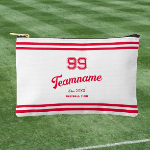 Red Baseball Club Benutzerdefinierte Spielernummer Zubehörtasche