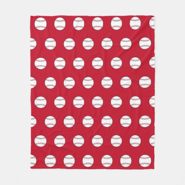 Red Baseball Fleece Blanket (Vorderseite)