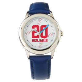 Red Baseball Jersey Nummer Armbanduhr