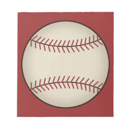 Red Baseball Notepad Notizblock