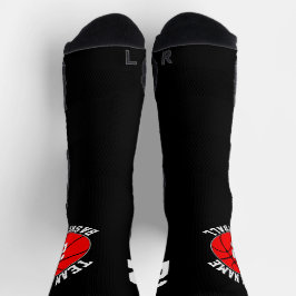 Red Basketball Team Name und Anzahl Sport Socken