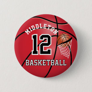 Red Basketball 🏀 und Hoop   DIY Text Button