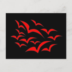 Red Bat Cloud Postcard Postkarte