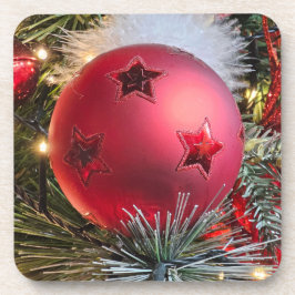 Red bauble nah up View Untersetzer