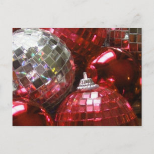 Red Baubles Postkarte