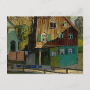 Red Bedding by Grant Wood Postkarte