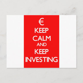 Red Behalt Calm und Behalt Investing Postkarte