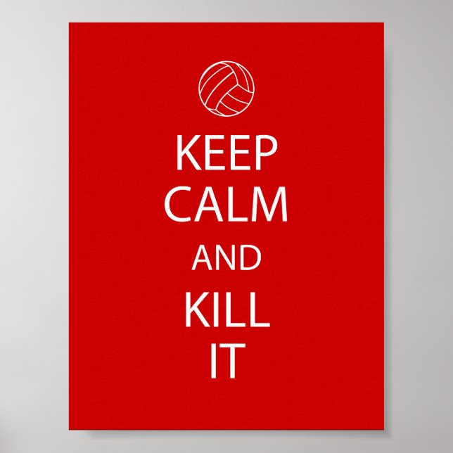 Red Behalt Calm Volleyball Poster (Vorne)