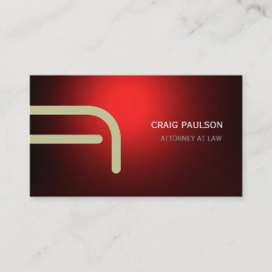Red Beige Grey Monogram Attorney Business Card Visitenkarte