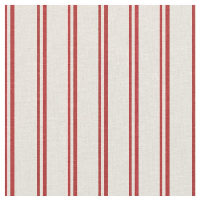 Red & Beige Muster Stoff (Nahaufnahme)